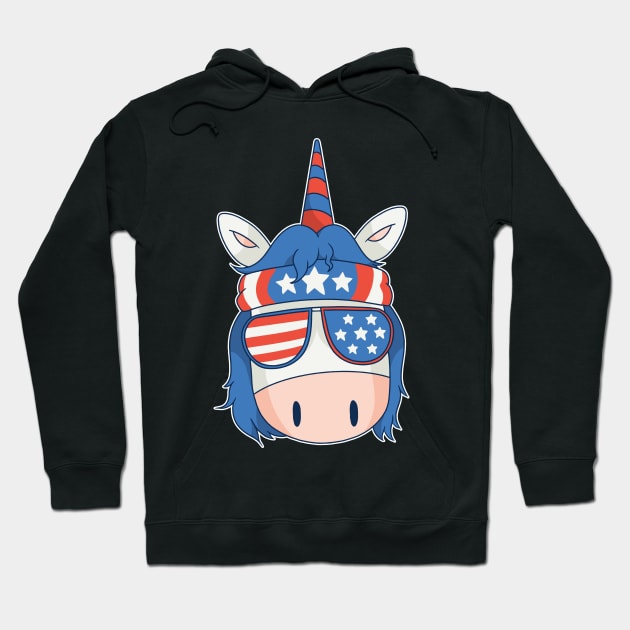 American unicorn rebels flag Hoodie by Midoart
